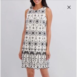 New! London Times Embroidered Eyelet Dress Size 12